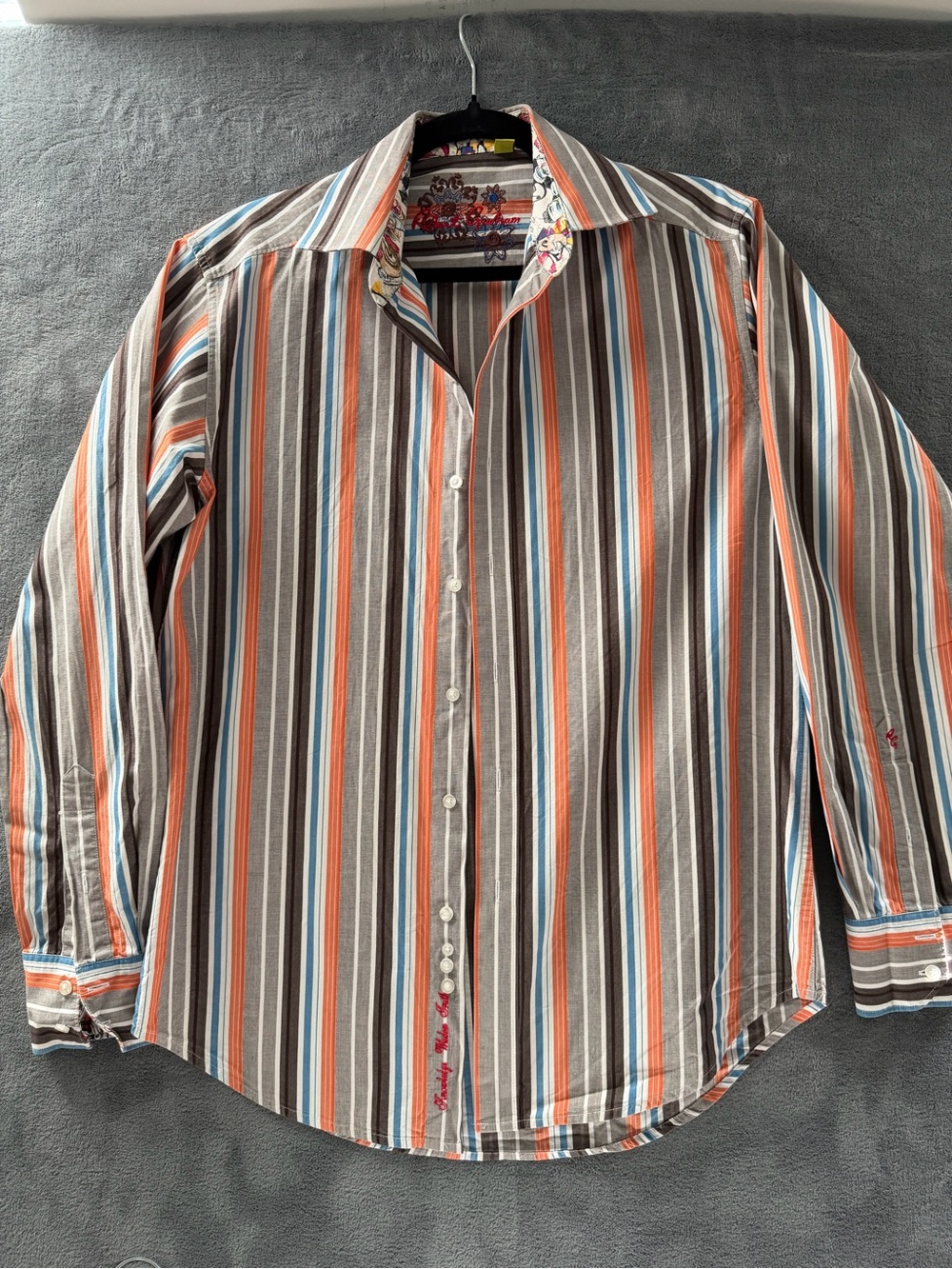 Robert Graham Classic Fit Multi-Color Striped Button Down Shirt - Size Small